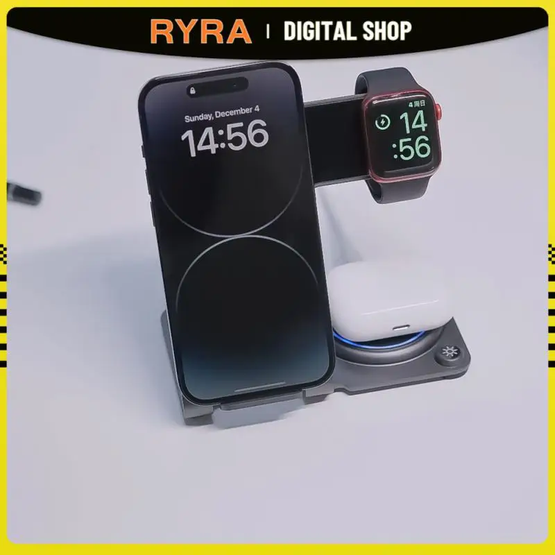 RYRA Foldable Wireless Charger Stand Pad For IPhone 14 Watch Airpods IWatch Vertical Desktop Charging Dock Station Phone Holder
RYRA Foldable Wireless Charger Stand Pad For IPhone 14 Watch Airpods IWatch Vertical Desktop Charging Dock Station Phone Holder