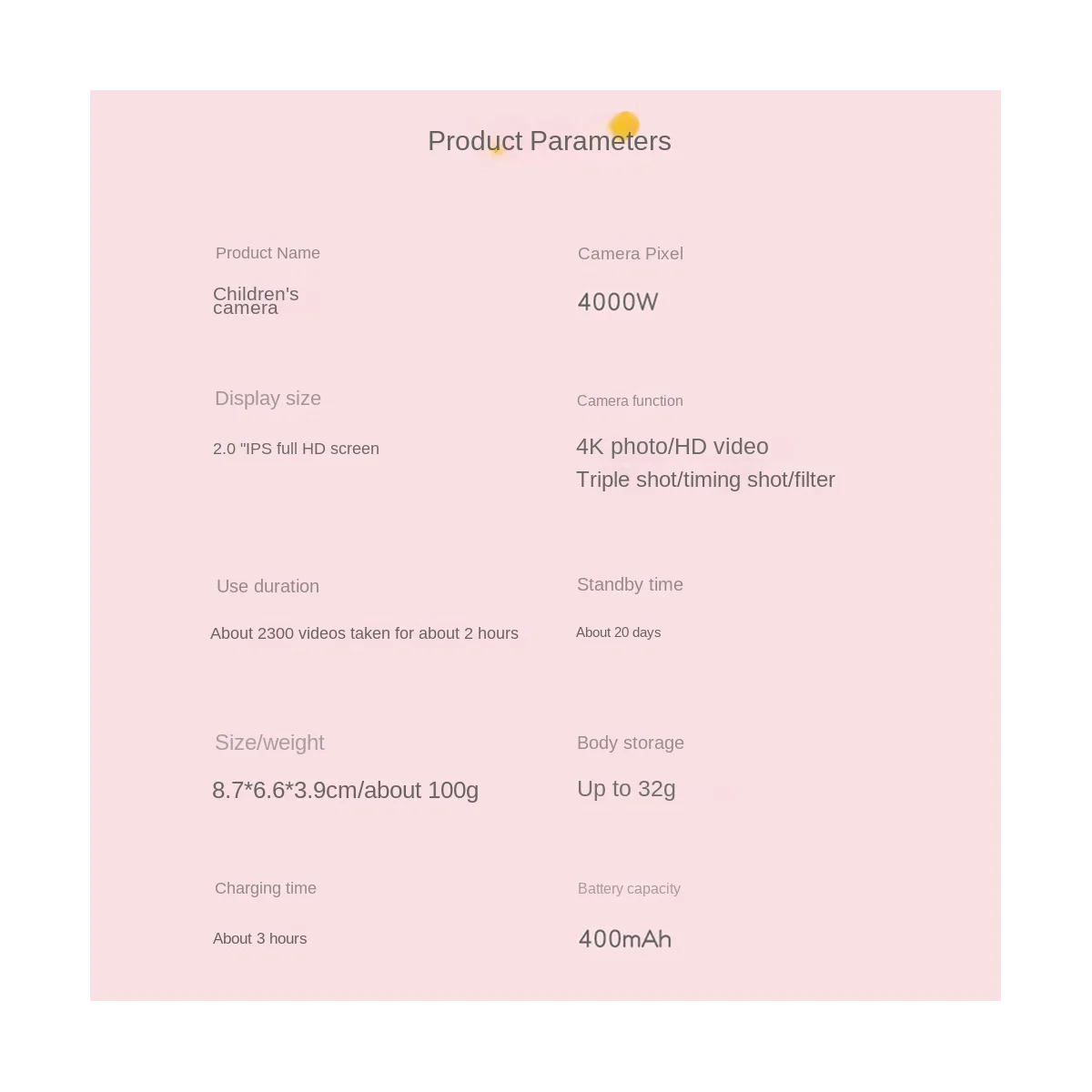 HD Camera Digital Camera Video Camera with 32GB SD Card for Children Orange 
HD Camera Digital Camera Video Camera with 32GB SD Card for Children Orange