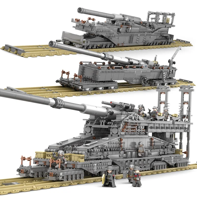 KAZI 10005 3846Pcs Building Blocks German 80cm Railway Gun Military Series Toys Germany Tank Building blocks Military toys
KAZI 10005 3846Pcs Building Blocks German 80cm Railway Gun Military Series Toys Germany Tank Building blocks Military toys