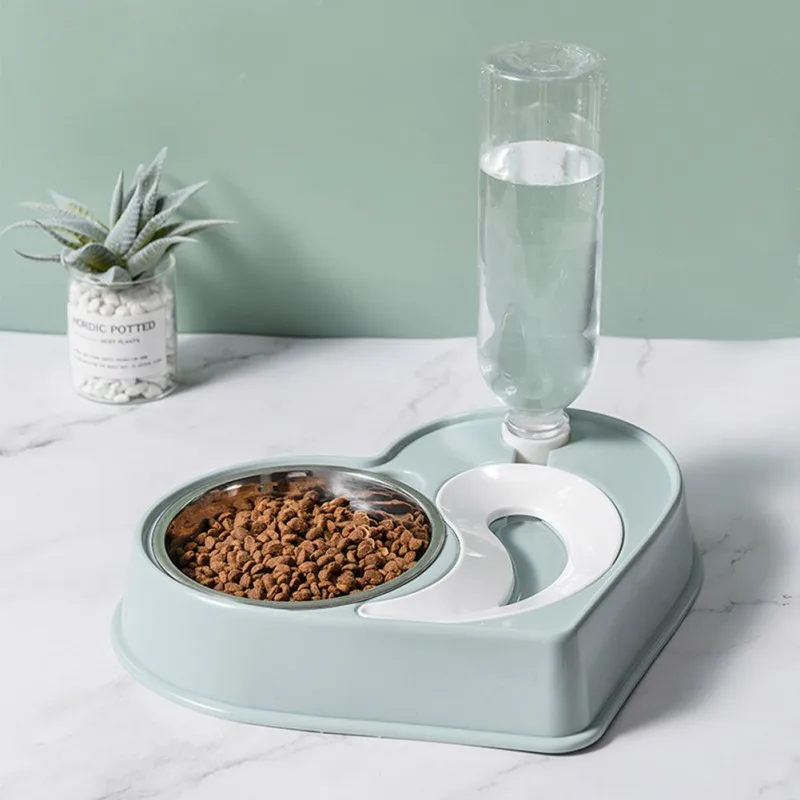 2 In 1 Pet Dog Cat Water Food Bowl Set Heart Shape Non Spill Detachable Automatic Water Dispenser and Stainless Steel Pet Bowl
2 In 1 Pet Dog Cat Water Food Bowl Set Heart Shape Non Spill Detachable Automatic Water Dispenser and Stainless Steel Pet Bowl