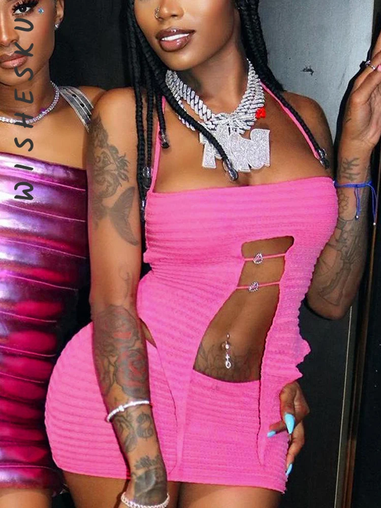 Two Piece Set Women Night Club Outfits Sexy Halter Cut Out Camisole Top+High Waist Mini Skirt 2022 Summer Lolita 90S Y2K Clothes
Two Piece Set Women Night Club Outfits Sexy Halter Cut Out Camisole Top+High Waist Mini Skirt 2022 Summer Lolita 90S Y2K Clothes