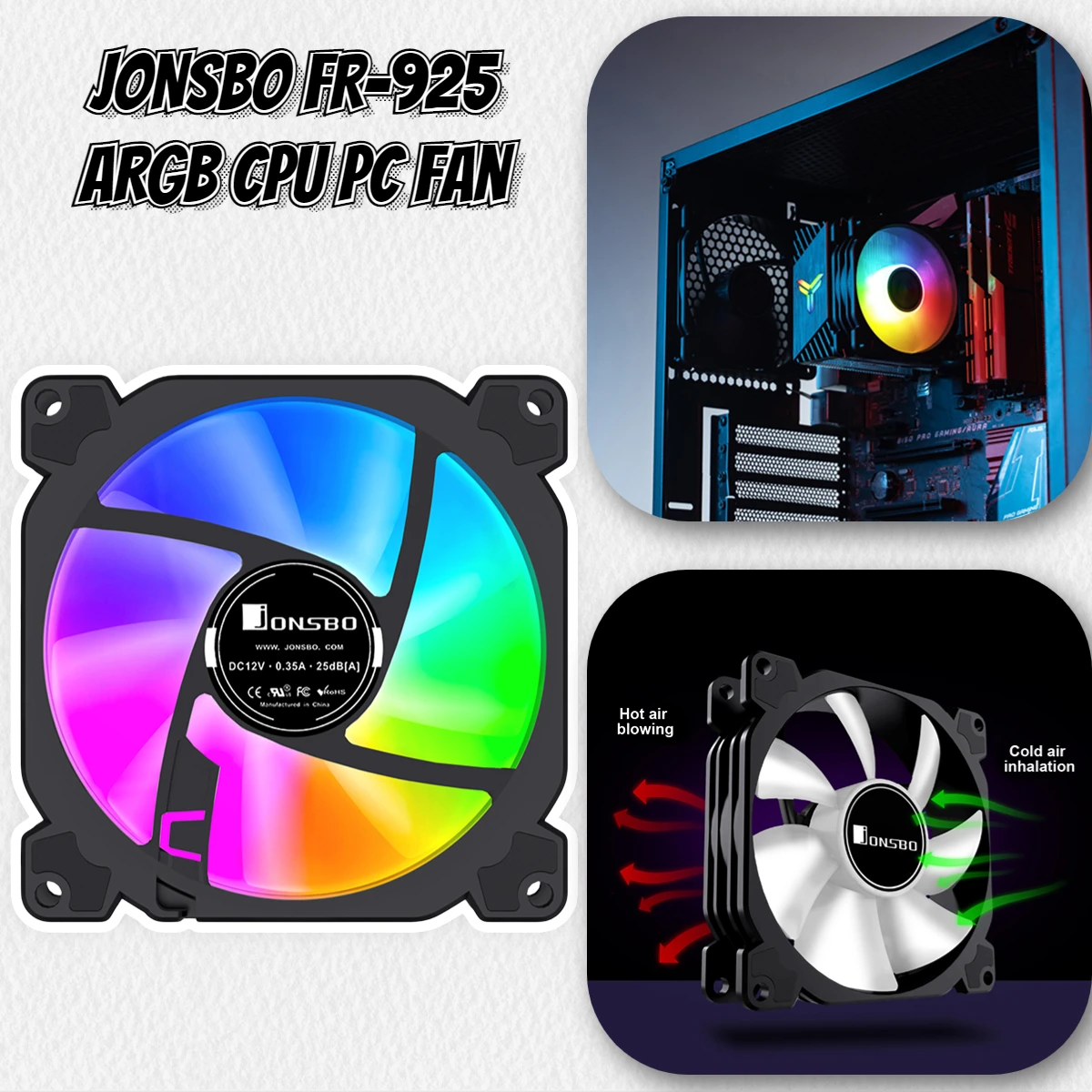 JONSBO FR-925 гидравлический подшипник ARGB CPU PC чехол DC 12V 3Pin 90 мм кулер вентилятор для настольного компьютера PWM 4Pin разъем радиатор
JONSBO FR-925 гидравлический подшипник ARGB CPU PC чехол DC 12V 3Pin 90 мм кулер вентилятор для настольного компьютера PWM 4Pin разъем радиатор