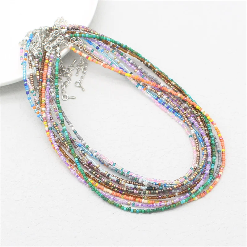 Simple Seed Beads Strand Choker Necklace Women Charm Colorful Neck Collar Handmade Short Chain Boho Collier Femme Jewelry Gift 
Simple Seed Beads Strand Choker Necklace Women Charm Colorful Neck Collar Handmade Short Chain Boho Collier Femme Jewelry Gift