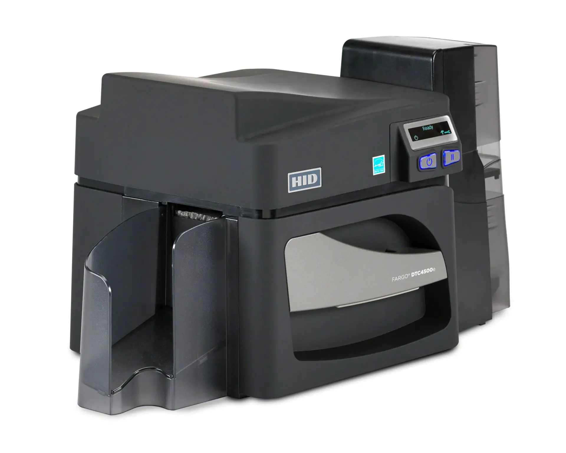HIDFargo DTC4500e Single Sided Plastic Card Printer with USB and Ethernet Connectivity use 045200 color ribbon
HIDFargo DTC4500e Single Sided Plastic Card Printer with USB and Ethernet Connectivity use 045200 color ribbon
