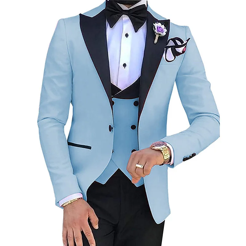 Slim Fit Men's Wedding Suits Groom Tuxedos Tailor Made 3 Pieces Blazer Trousers Terno Masculino 3Pcs Jacket Pants Vest Plus Size
Slim Fit Men's Wedding Suits Groom Tuxedos Tailor Made 3 Pieces Blazer Trousers Terno Masculino 3Pcs Jacket Pants Vest Plus Size