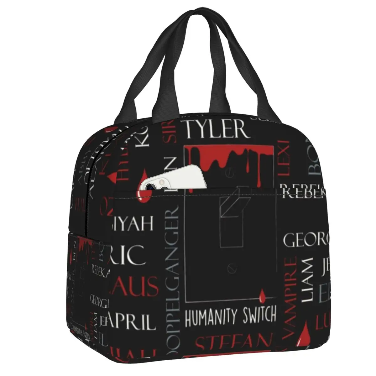 Humanity Switch Insulated Lunch Bags for School Office The Vampire Diaries Resuable Cooler Thermal Lunch Box Women Children
Humanity Switch Insulated Lunch Bags for School Office The Vampire Diaries Resuable Cooler Thermal Lunch Box Women Children