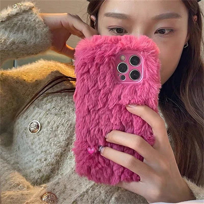 INS Korean Cute Fuzzy Plush Pink Girls Phone Case For iPhone 13 12 11 Pro XS Max X XR 7 8 Plus Winter Soft Shockproof Back Cover
INS Korean Cute Fuzzy Plush Pink Girls Phone Case For iPhone 13 12 11 Pro XS Max X XR 7 8 Plus Winter Soft Shockproof Back Cover