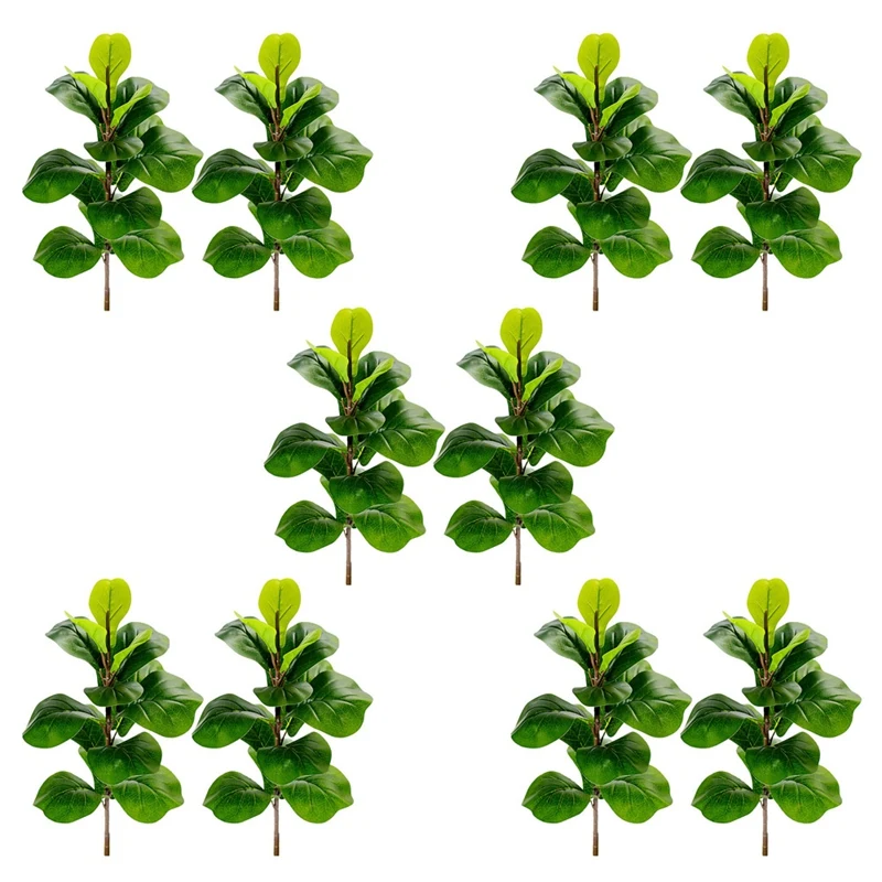 10X Artificial Plants Fiddle Leaf Fig Faux Ficus Lyrata Tree Fake Green Bushes Greenery For Garden Porch Window Box
10X Artificial Plants Fiddle Leaf Fig Faux Ficus Lyrata Tree Fake Green Bushes Greenery For Garden Porch Window Box