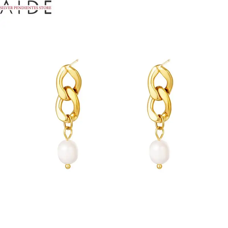 AIDE Pendientes Plata 925 Sterling Silver Pearl Pendant Earrings For Women Gold Color Irregular Piercing Earrings Jewelry
AIDE Pendientes Plata 925 Sterling Silver Pearl Pendant Earrings For Women Gold Color Irregular Piercing Earrings Jewelry