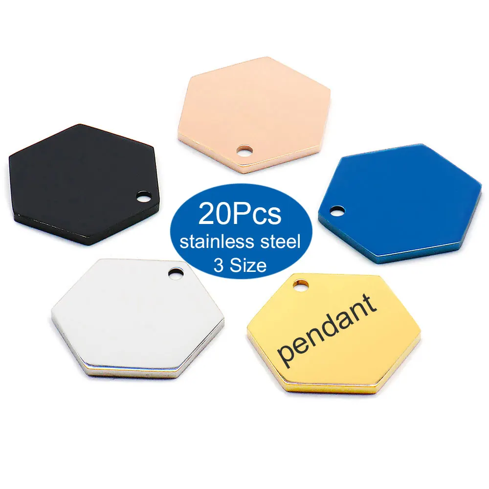 Wholesale 20Pcs Hexagon Name Tags Pendant Mirror Polish Tag Stainless Steel NamePlate For Dog People Necklace Dog Tag ID
Wholesale 20Pcs Hexagon Name Tags Pendant Mirror Polish Tag Stainless Steel NamePlate For Dog People Necklace Dog Tag ID