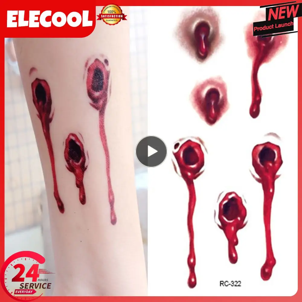 Halloween Bloody Bullet Wounds Scars Tattoo Stickers Decals Waterproof Realistic Bullet Wounds Scary Temporary Tattoos
Halloween Bloody Bullet Wounds Scars Tattoo Stickers Decals Waterproof Realistic Bullet Wounds Scary Temporary Tattoos