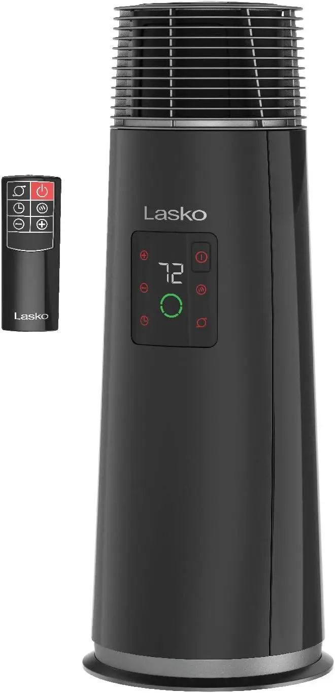 Oscillating Ceramic Heater for Home with Tip-Over Safety, Adjustable Thermostat, Timer, Remote and 3 Speeds, 24 Inches, Black,
Oscillating Ceramic Heater for Home with Tip-Over Safety, Adjustable Thermostat, Timer, Remote and 3 Speeds, 24 Inches, Black,