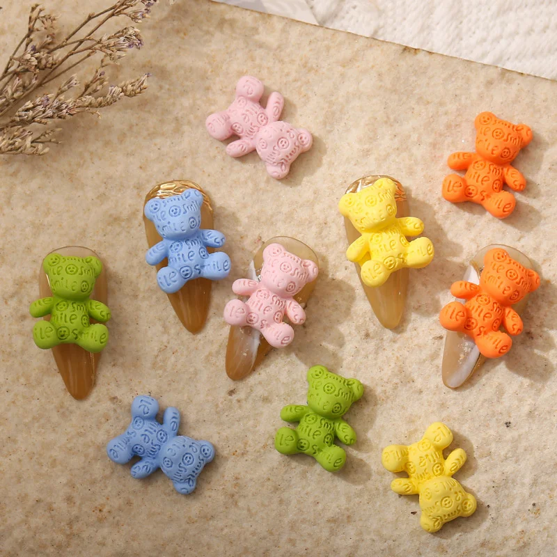 20pcs Kawaii Bear Nail Art Charms 5 Color Choice Resin Cartoon Bear Ornament For Nail Art Decorations DIY Jewelry Nail Supplies
20pcs Kawaii Bear Nail Art Charms 5 Color Choice Resin Cartoon Bear Ornament For Nail Art Decorations DIY Jewelry Nail Supplies