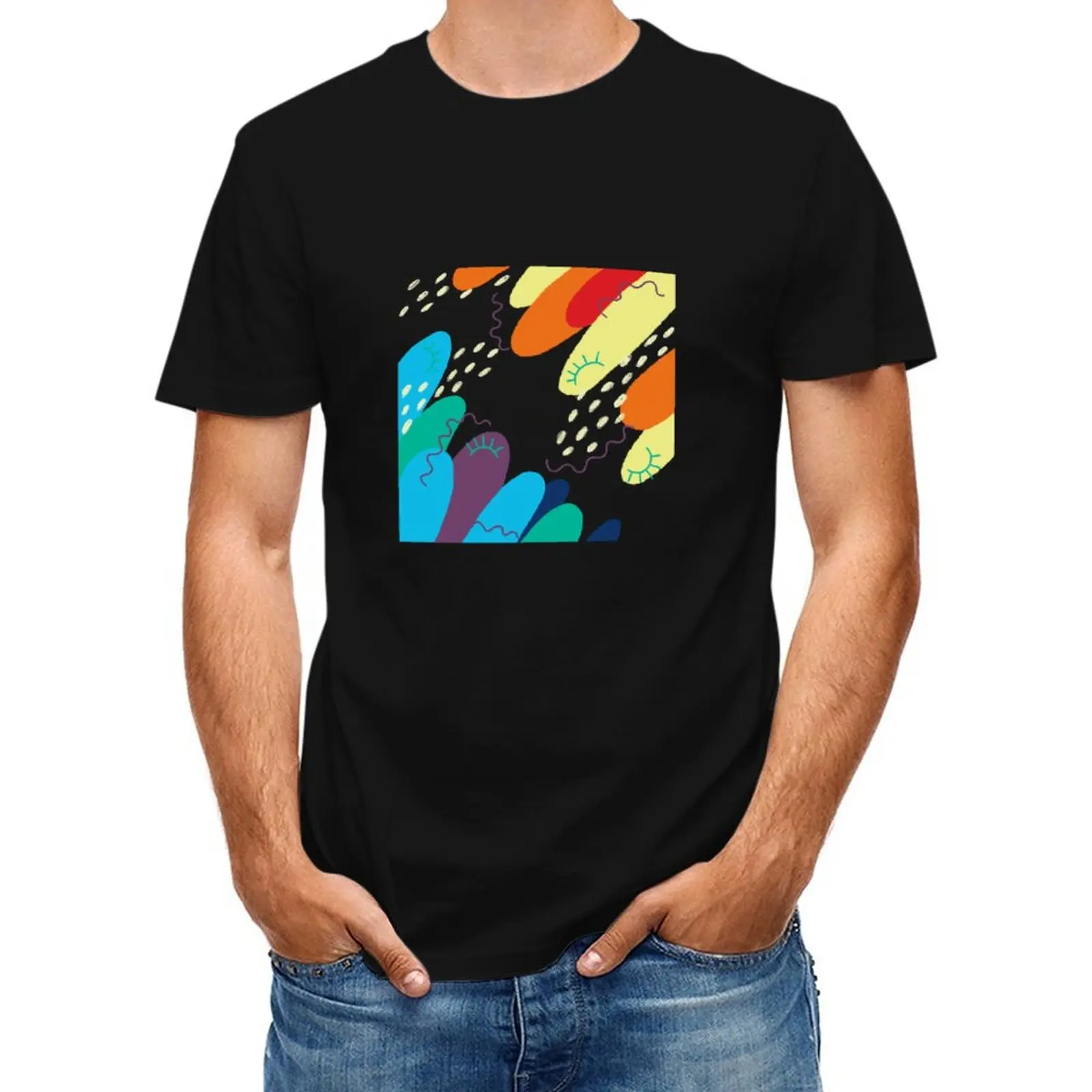 2023 New Summer Clothes Men's/Woman's Handsome Short Sleeve Color Printed Short-sleeved Pure Cotton T-shirt
2023 New Summer Clothes Men's/Woman's Handsome Short Sleeve Color Printed Short-sleeved Pure Cotton T-shirt