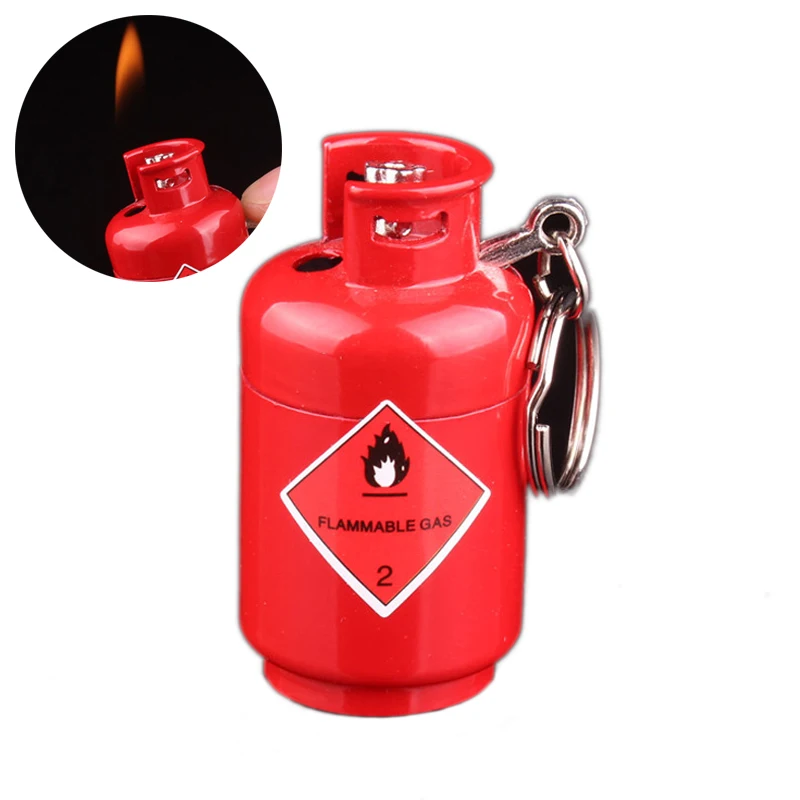 Mini Keychain Novel Lighter Creative Inflatable Gas Tank Cigarette Butane Gas Funny Lighters Key chain
Mini Keychain Novel Lighter Creative Inflatable Gas Tank Cigarette Butane Gas Funny Lighters Key chain
