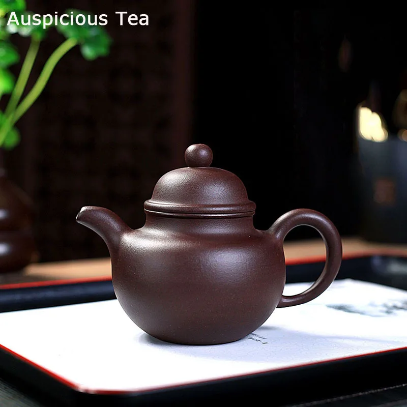 

260ml Chinese Yixing Purple Clay Teapot Raw Ore Zhu Mud Zisha Pot Household Filter Beauty Kettle Tea Ceremony Accessories Gifts