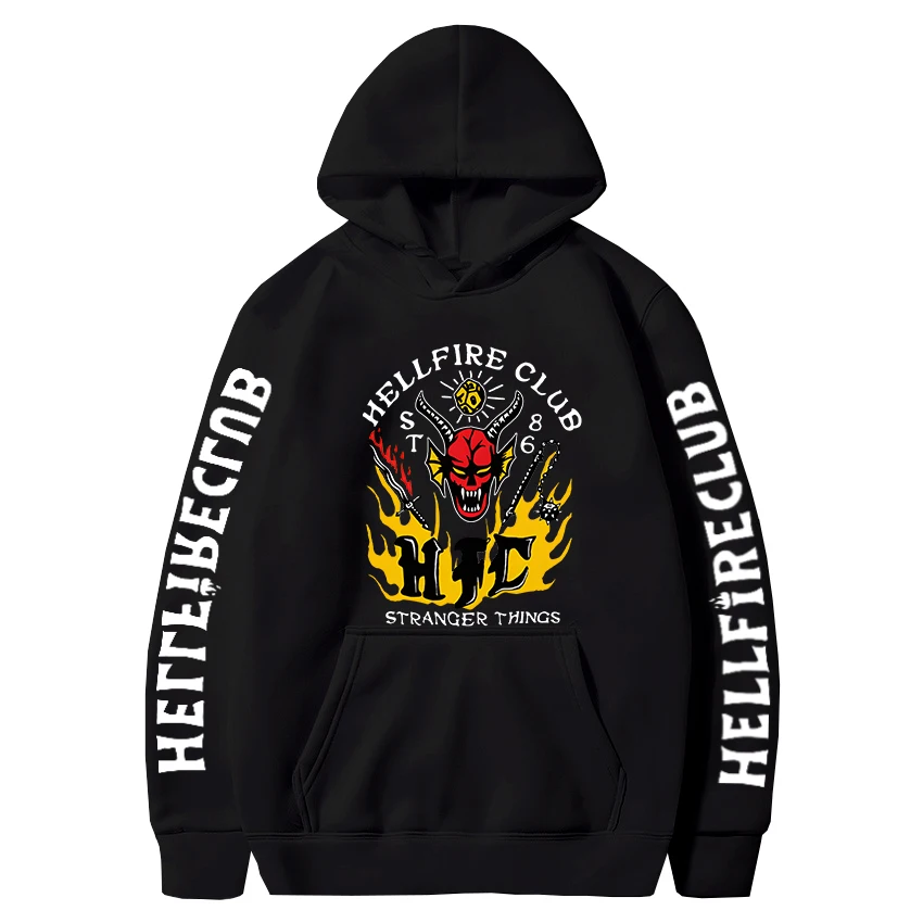 Hellfire Club Hoodie for Teens Long Sleeve Stranger Things Fans Custom Streetwear Man Pullover Autumn Unisex Sweatshirt Children
Hellfire Club Hoodie for Teens Long Sleeve Stranger Things Fans Custom Streetwear Man Pullover Autumn Unisex Sweatshirt Children