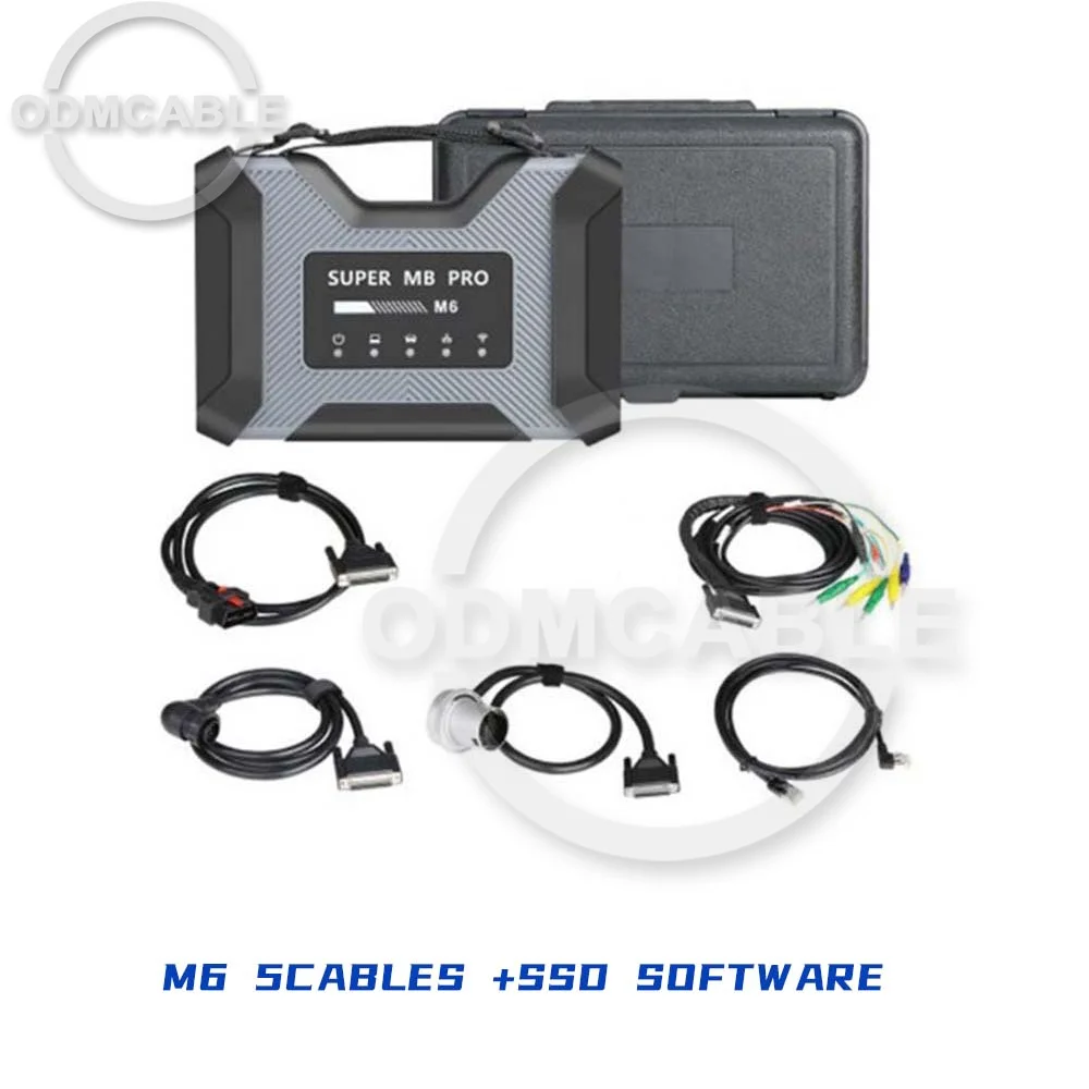 Беспроводной диагностический кабель SUPER MB PRO M6 для Benz с мультиплексором, кабелем Lan и 16-контактным OBD2
Беспроводной диагностический кабель SUPER MB PRO M6 для Benz с мультиплексором, кабелем Lan и 16-контактным OBD2
