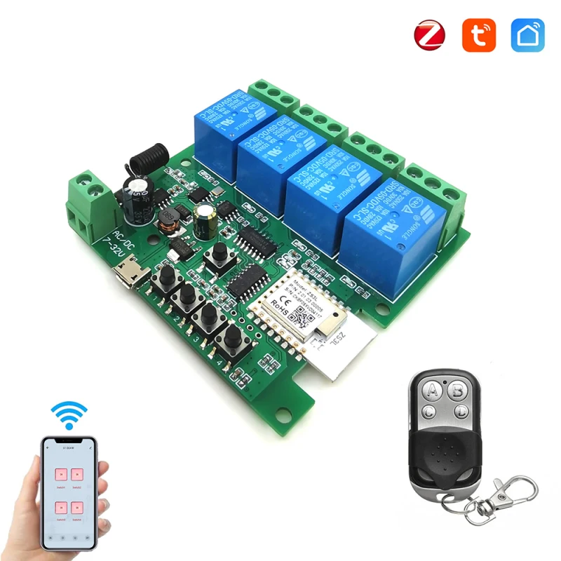 Умный выключатель Tuya ZigBee, 4-канальный реле для двигателя, 5 В, 12 В постоянного тока, 10 А, работает с мостовым шлюзом Tuya ZigBee
Умный выключатель Tuya ZigBee, 4-канальный реле для двигателя, 5 В, 12 В постоянного тока, 10 А, работает с мостовым шлюзом Tuya ZigBee