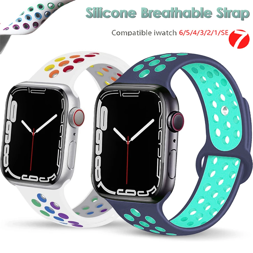 Silicone Soft Loop Strap For Apple Watch 7 Band 41 45mm 44mm 38mm 42mm For iWatch se 2 3 4 5 6 Sport Breathable Rubber Wristband
Silicone Soft Loop Strap For Apple Watch 7 Band 41 45mm 44mm 38mm 42mm For iWatch se 2 3 4 5 6 Sport Breathable Rubber Wristband