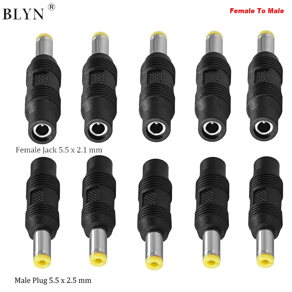100PCS DC Power Adatper 5.5x2.1mm Female To 5.5x2.5mm Male Convert Connector For LED Light CCTV Camera Laptop DVR
100PCS DC Power Adatper 5.5x2.1mm Female To 5.5x2.5mm Male Convert Connector For LED Light CCTV Camera Laptop DVR