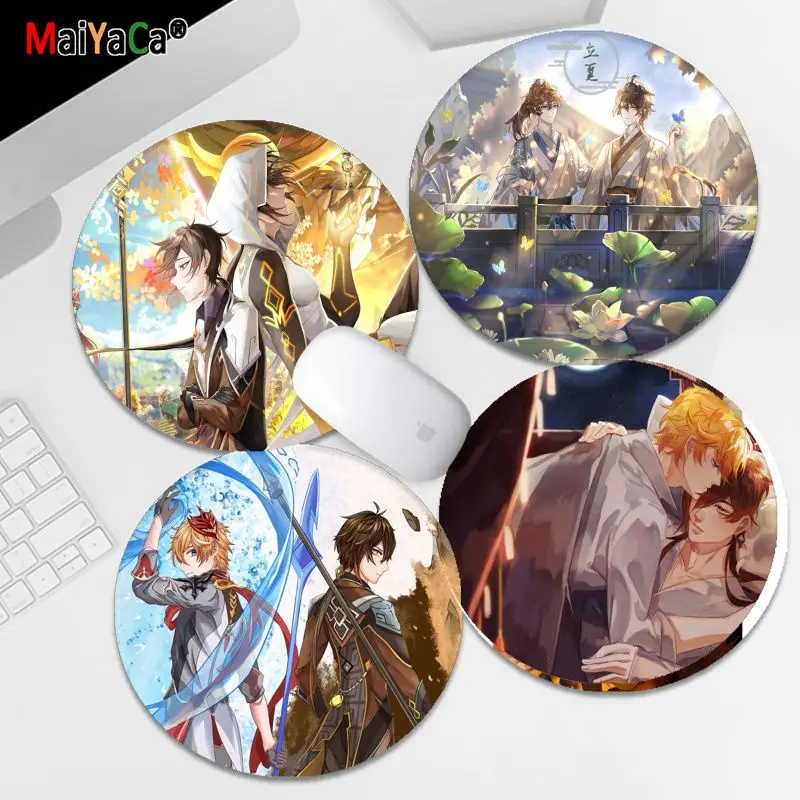My Favorite Genshin Impact Tartaglia Zhongli Silicone round mouse Pad to Mouse Game gaming Mousepad Rug For PC Laptop Notebook
My Favorite Genshin Impact Tartaglia Zhongli Silicone round mouse Pad to Mouse Game gaming Mousepad Rug For PC Laptop Notebook
