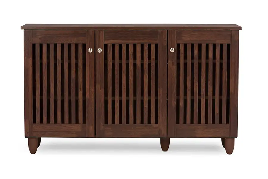 Fernanda Modern and Contemporary 3-Door Oak Brown Wooden Entryway Shoes Storage Wide Cabinet
Fernanda Modern and Contemporary 3-Door Oak Brown Wooden Entryway Shoes Storage Wide Cabinet