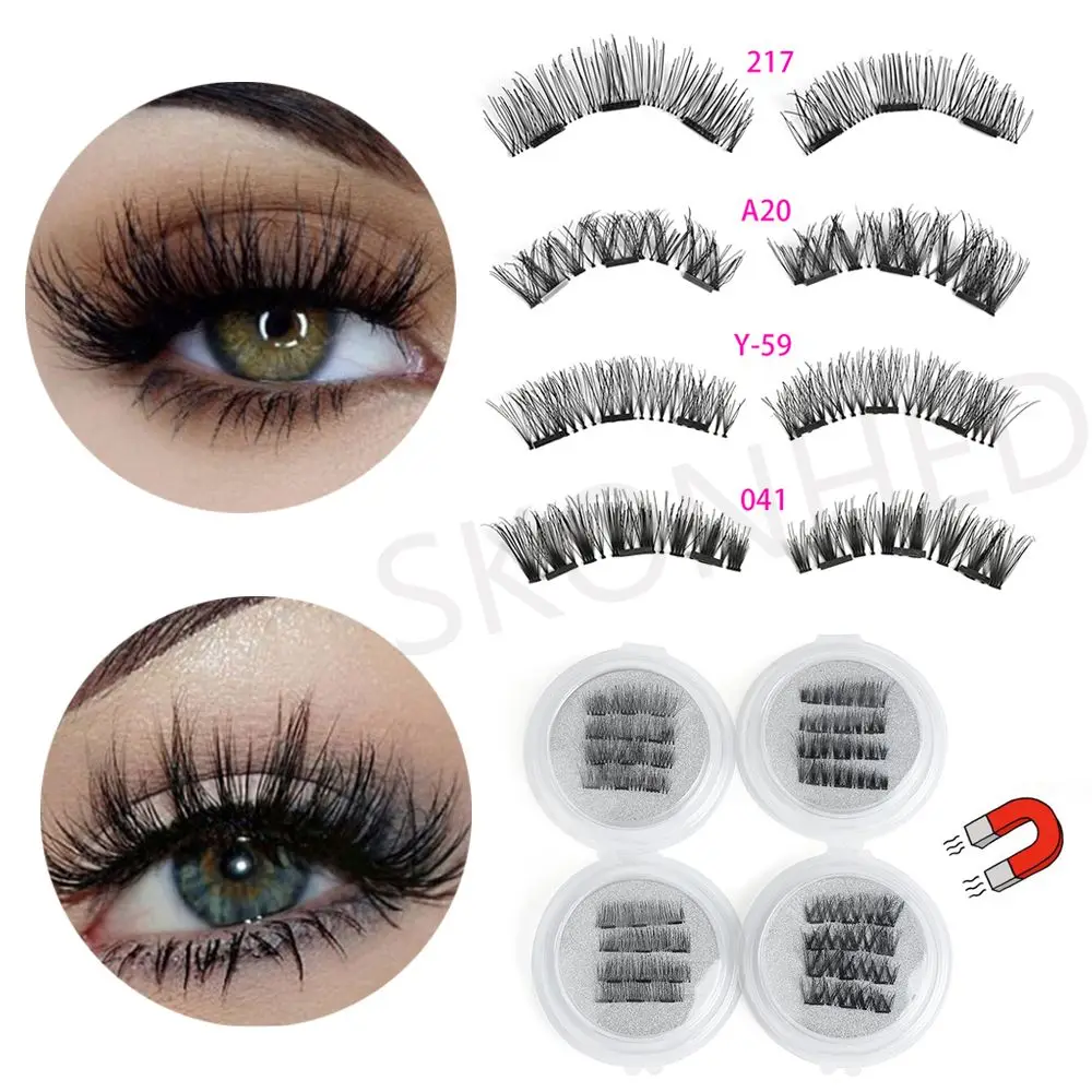 SK SKONHED Handmade 4 Pcs Full Coverage Triple Magnetic False Eyelashes Soft Cross Long Lashes Makeup Tools
SK SKONHED Handmade 4 Pcs Full Coverage Triple Magnetic False Eyelashes Soft Cross Long Lashes Makeup Tools