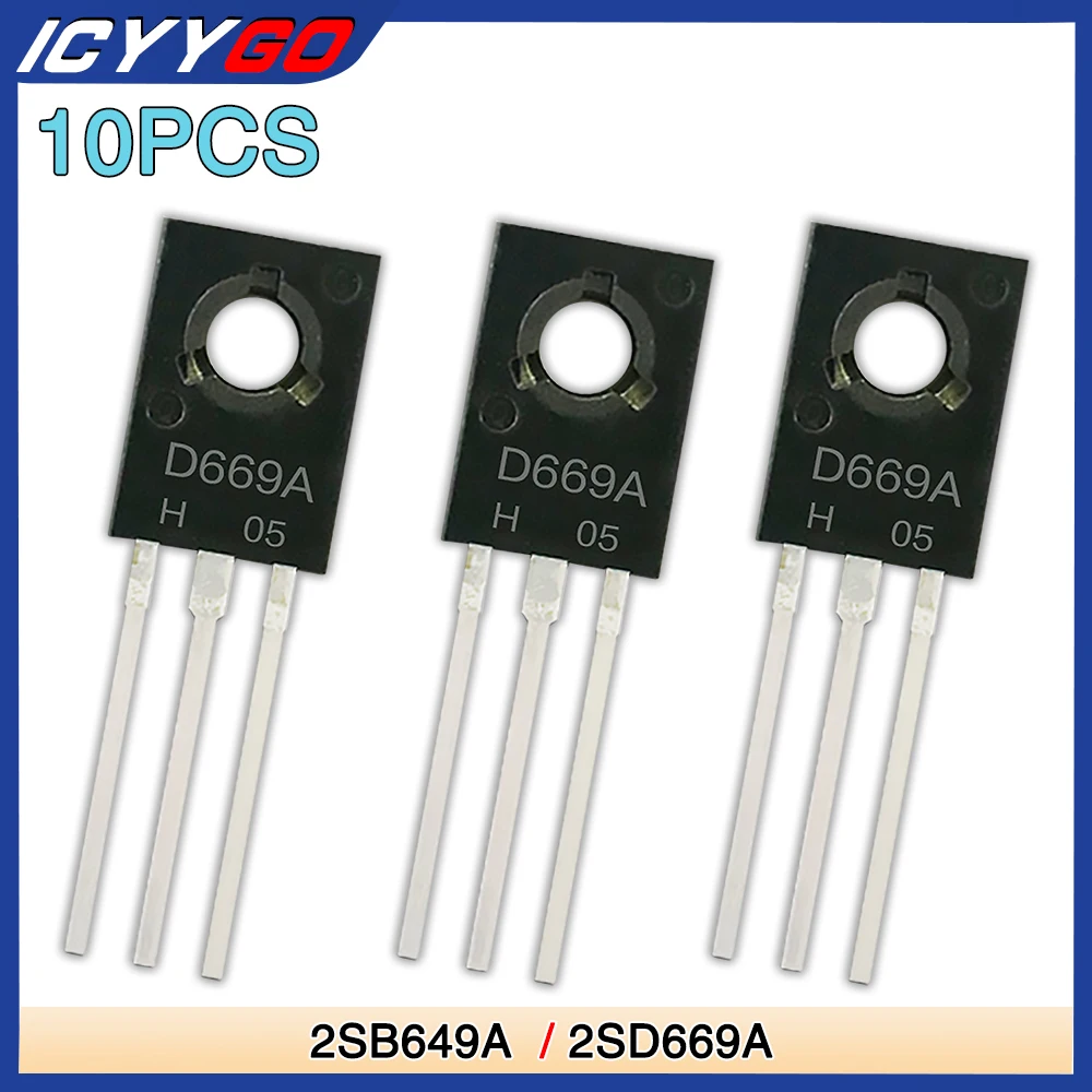 10PCS 2SB649A 2SD669A TO-126 NPN PNP Transistor Kit Bipolar Junction 2SD669A 2SB649A Triode Tube Fets Integrated Circuits BJT 
10PCS 2SB649A 2SD669A TO-126 NPN PNP Transistor Kit Bipolar Junction 2SD669A 2SB649A Triode Tube Fets Integrated Circuits BJT