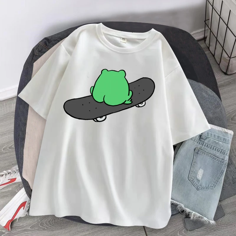 Summer Women T-shirt Skateboard Frog Dinosaur Cute Graphic Tee Woman Tshirt Aesthetic Fashion T Shirt Casual Summer Tops Tees
Summer Women T-shirt Skateboard Frog Dinosaur Cute Graphic Tee Woman Tshirt Aesthetic Fashion T Shirt Casual Summer Tops Tees