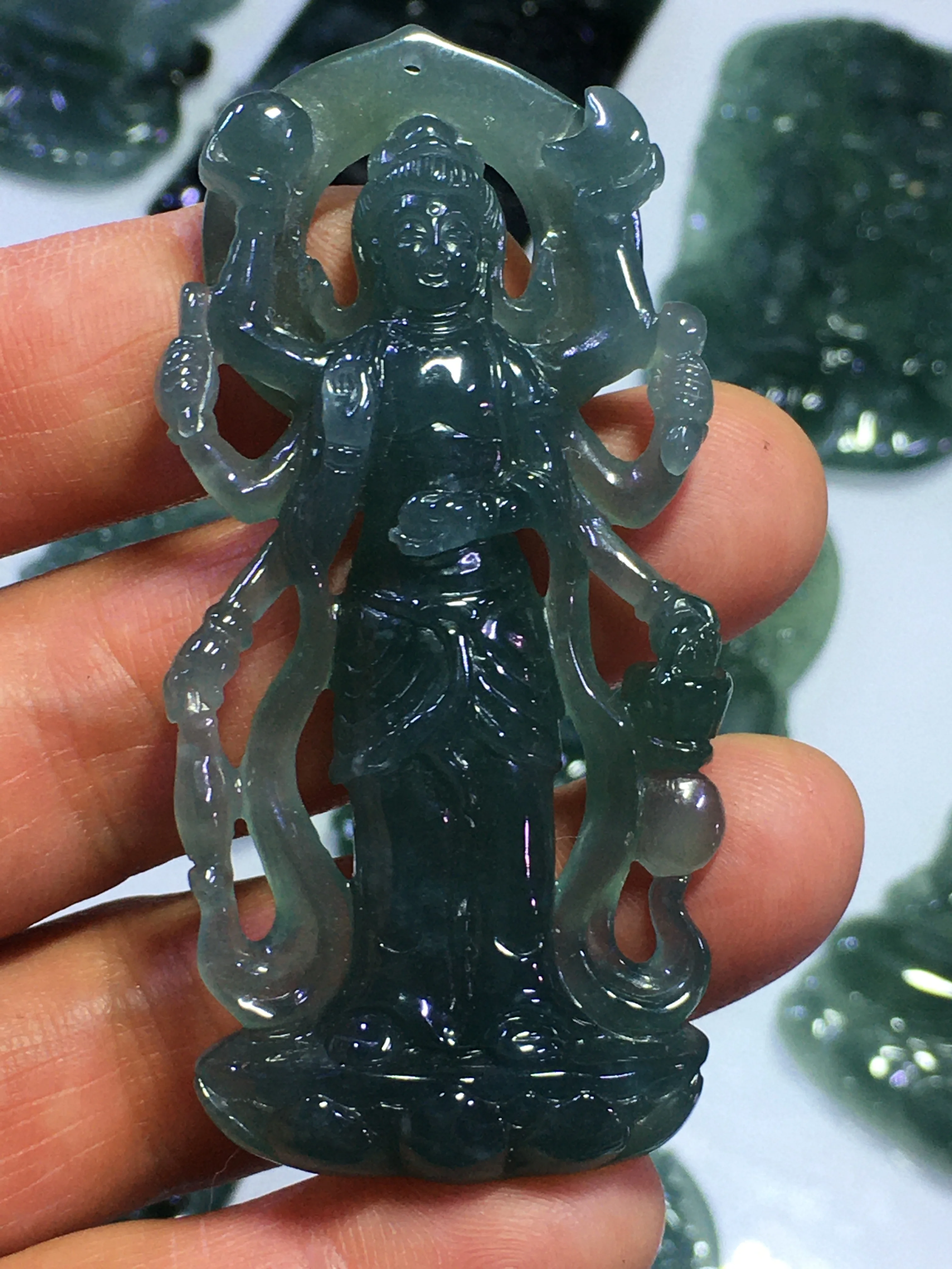 Natural Myanmar jade hollow handcarved Buddha guan yin emperor green jade pendant jade necklace pendants jewelry jade necklaces
Natural Myanmar jade hollow handcarved Buddha guan yin emperor green jade pendant jade necklace pendants jewelry jade necklaces