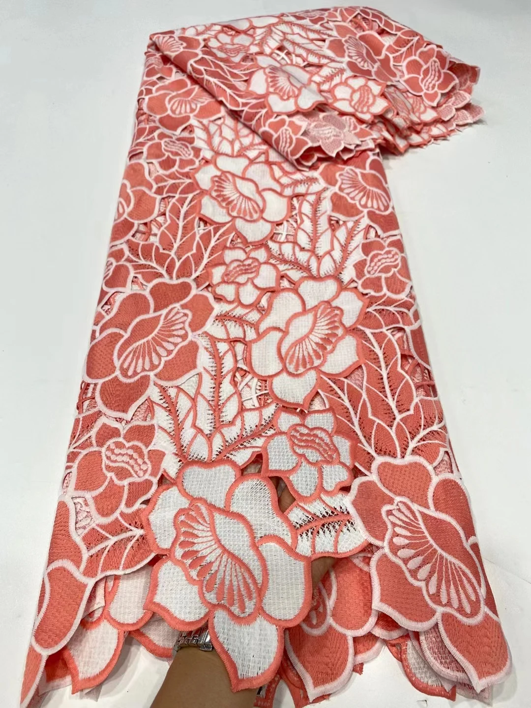 Orange African Milk Silk Lace Fabric with Stones Top Quality Embroidered Guipure Cord Lace Fabric for Party/Wedding Dress LDPG49
Orange African Milk Silk Lace Fabric with Stones Top Quality Embroidered Guipure Cord Lace Fabric for Party/Wedding Dress LDPG49
