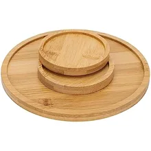 Wooden Round Tray Platter Wooden Tray Used for Home Kitchen Decoration Food Fruit Vegetable Deli Appetizer Tray for Parties