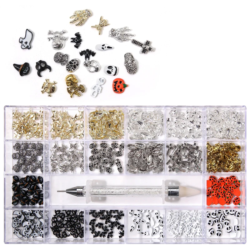 Nail Art Decoration for Halloween Nail Charms Rhinestones Box Mixed Skull Pumpkin Xmas Design Nails Christmas Crafts Accessories
Nail Art Decoration for Halloween Nail Charms Rhinestones Box Mixed Skull Pumpkin Xmas Design Nails Christmas Crafts Accessories
