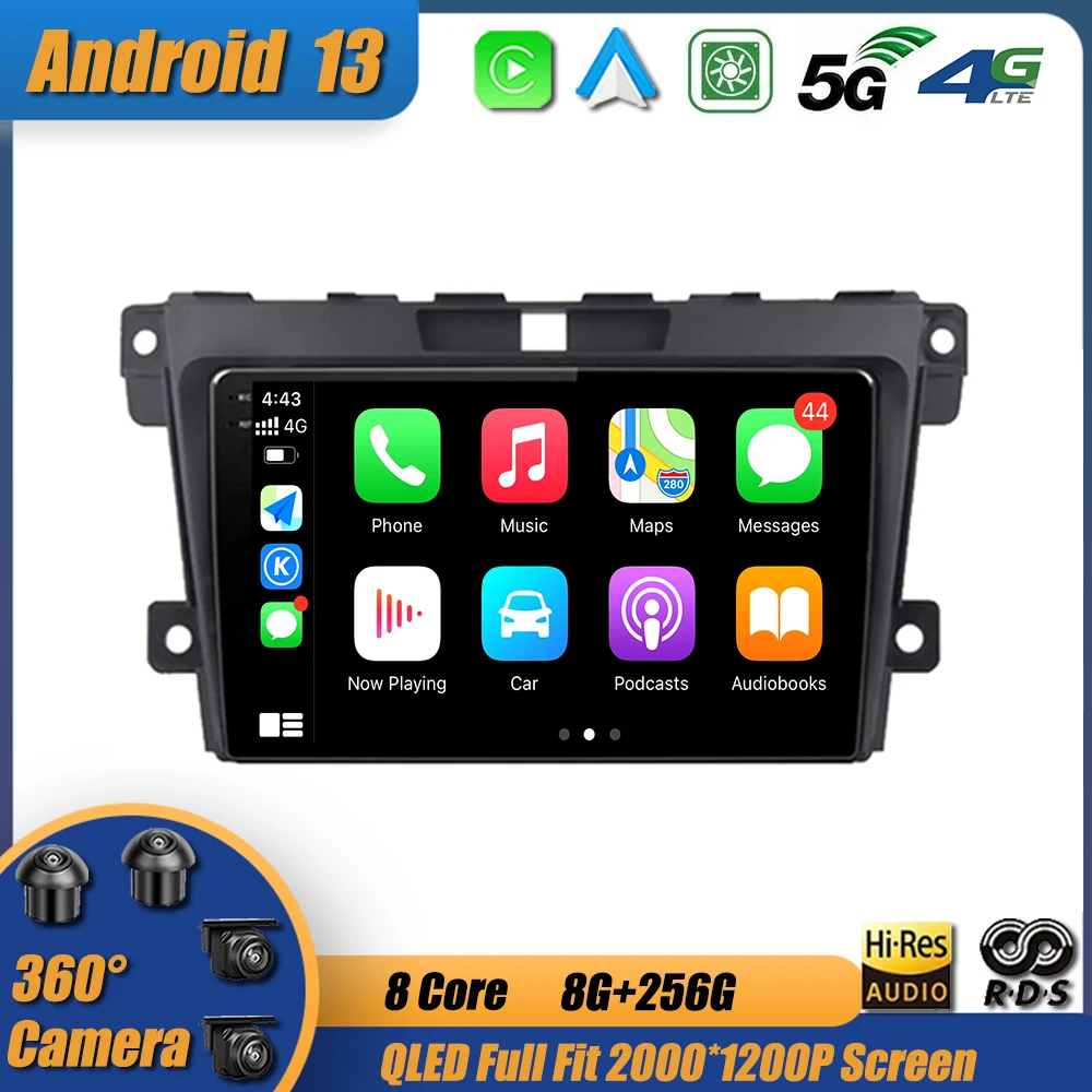 

Автомобильный радиоприемник Android 13, мультимедийный видеоплеер, навигация GPS DSP No 2DIN для 2007 2008 2009 2010-2011 MAZDA CX-7 CX7 CX 7