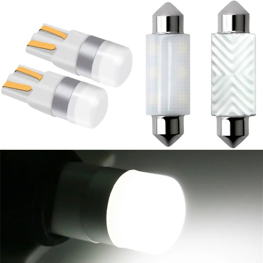 4 Pcs Car LED Reading Lights Dome Lamps Interior Lighting Bulbs Festoon LED Lightbulbs T10 6000K 12V 3W Auto Accessories
4 Pcs Car LED Reading Lights Dome Lamps Interior Lighting Bulbs Festoon LED Lightbulbs T10 6000K 12V 3W Auto Accessories