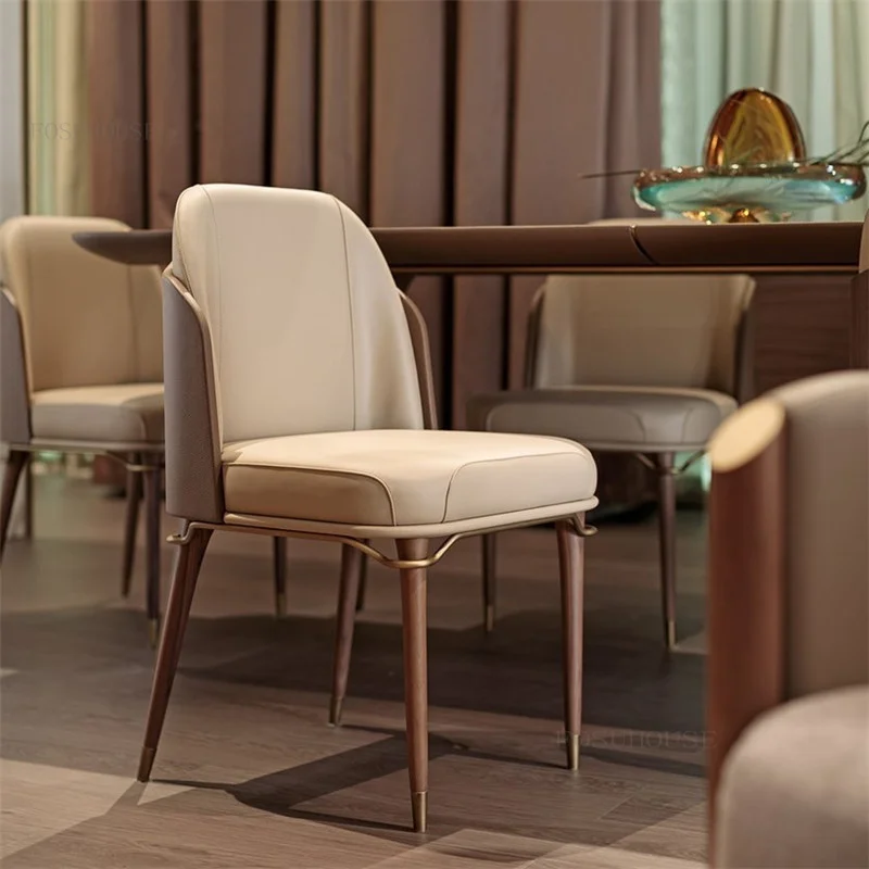 Restaurant Leather Dining Chairs Luxury Designer Backrest Minimalist Garden Chairs Outdoor Italian Stool Leisure Home Furniture
Restaurant Leather Dining Chairs Luxury Designer Backrest Minimalist Garden Chairs Outdoor Italian Stool Leisure Home Furniture