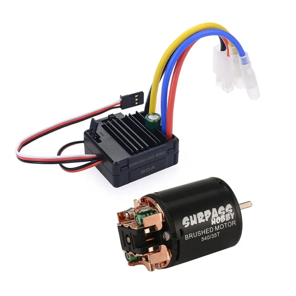 RC 540 80T 13T 17T 21T 27T 35T 45T 55T Brushed Motor & WP-1060-RTR 60A Waterproof ESC BEC 5V/2A for RC Car Rock Crawler
RC 540 80T 13T 17T 21T 27T 35T 45T 55T Brushed Motor & WP-1060-RTR 60A Waterproof ESC BEC 5V/2A for RC Car Rock Crawler