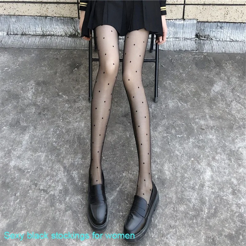 Spring Summer Autumn Polka Dot Stockings Women's Thin Black Silk JK Socks Anti-Hook Silk Sexy Black Ins Trendy Pantyhose
Spring Summer Autumn Polka Dot Stockings Women's Thin Black Silk JK Socks Anti-Hook Silk Sexy Black Ins Trendy Pantyhose