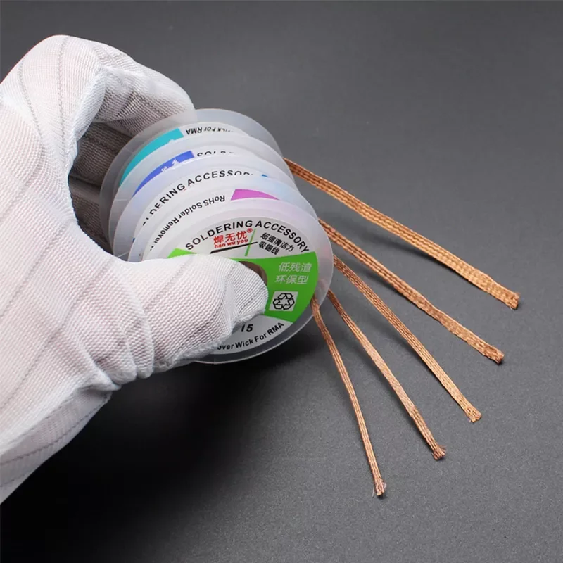 Wire Low Residue Tin Absorption Line Suction Soldering Paste Clean Wick PCB BGA Mobile Phone Repair Tool 1.5m Length
Wire Low Residue Tin Absorption Line Suction Soldering Paste Clean Wick PCB BGA Mobile Phone Repair Tool 1.5m Length