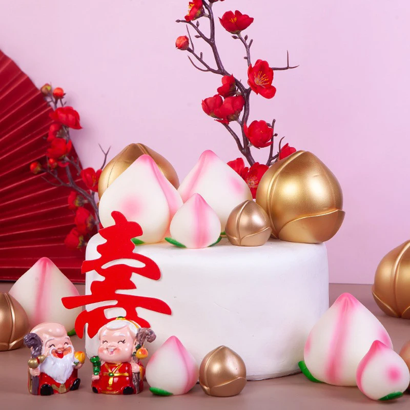 Lucky Fruit Peach-shaped Longevity Cake Toppers Happy Birthday Shou Peach Arrangement For Birthday Grandparents Cake Decorations
Lucky Fruit Peach-shaped Longevity Cake Toppers Happy Birthday Shou Peach Arrangement For Birthday Grandparents Cake Decorations