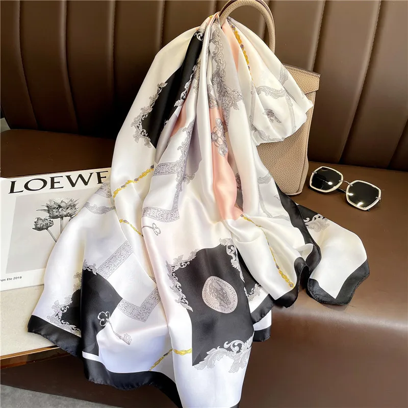 Luxury Brand Silk Scarf Women Beach Shawl And Wrap Echarpe Summer Designer Scarves Plus Size Female Beach Stoles Bandana 2022
Luxury Brand Silk Scarf Women Beach Shawl And Wrap Echarpe Summer Designer Scarves Plus Size Female Beach Stoles Bandana 2022