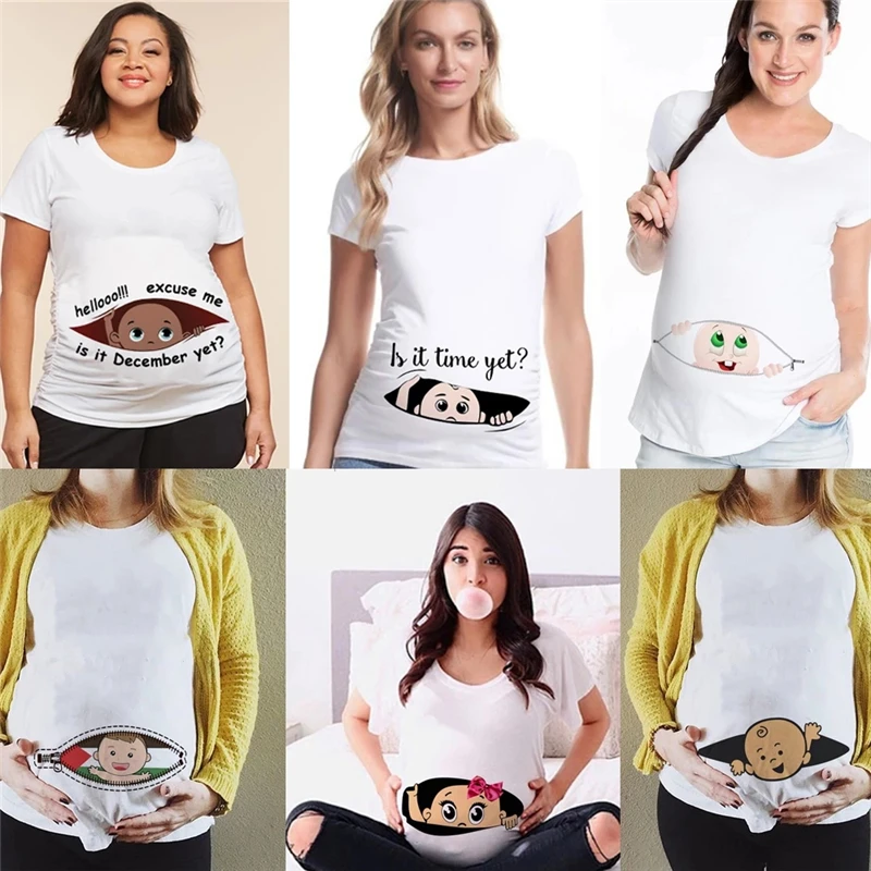 WVIOCE Summer Funny Cartoon Print Pregnancy T-Shirt Tops Maternity Clothes Plus-Size Short Sleeve Pregnant Women T shirt 0122
WVIOCE Summer Funny Cartoon Print Pregnancy T-Shirt Tops Maternity Clothes Plus-Size Short Sleeve Pregnant Women T shirt 0122