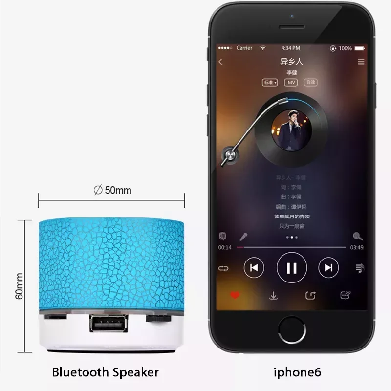 NEW2023 Speaker Mini Wireless Loudspeaker Crack LED TF Card USB Subwoofer Portable MP3 Music Sound Column for PC Mobile
NEW2023 Speaker Mini Wireless Loudspeaker Crack LED TF Card USB Subwoofer Portable MP3 Music Sound Column for PC Mobile