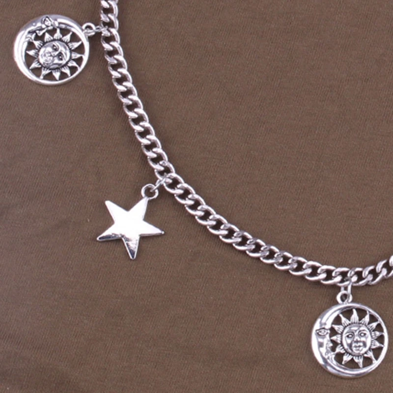 Skirts Pants Chain Single Layer Chains Star Moon Sun Shape Pendant Charm Waist Wallet Chain Pocket Chain for Women Drop Shipping
Skirts Pants Chain Single Layer Chains Star Moon Sun Shape Pendant Charm Waist Wallet Chain Pocket Chain for Women Drop Shipping