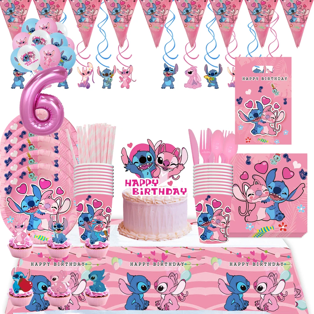 1set Pink Lilo & Stitch Birthday Party Decoration Disposable Tableware Cups Plates Balloons Baby Shower For Kids Party Supplies
1set Pink Lilo & Stitch Birthday Party Decoration Disposable Tableware Cups Plates Balloons Baby Shower For Kids Party Supplies