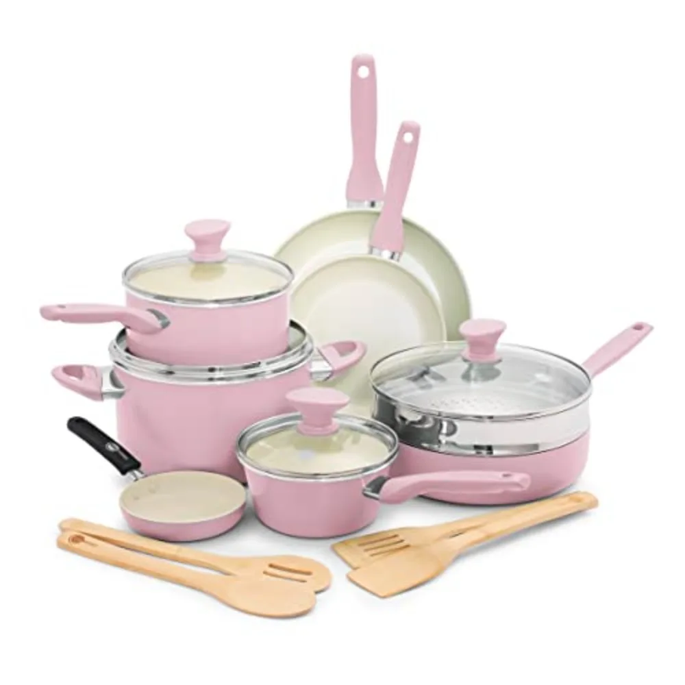 GreenPan Rio Healthy Ceramic Nonstick 16 Piece Cookware Pots and Pans Set, PFAS-Free, Dishwasher Safe, Black
GreenPan Rio Healthy Ceramic Nonstick 16 Piece Cookware Pots and Pans Set, PFAS-Free, Dishwasher Safe, Black