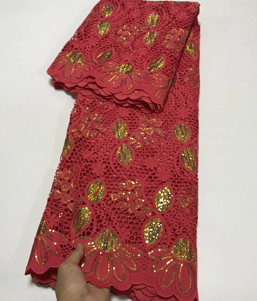 New Arrival African Lace Fabric With Sequin 2022 High Quality Water Soluble Nigerian French Guipure Cord Lace Fabric For Wedding
New Arrival African Lace Fabric With Sequin 2022 High Quality Water Soluble Nigerian French Guipure Cord Lace Fabric For Wedding