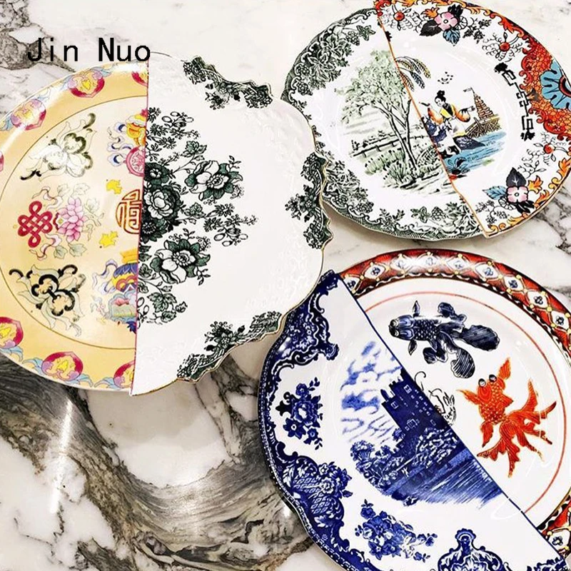 Italy Creativity Combination of Chinese and Western Ceramic Plate Living Room Dining Table Decor Dinner Plates Art Platter Decor
Italy Creativity Combination of Chinese and Western Ceramic Plate Living Room Dining Table Decor Dinner Plates Art Platter Decor