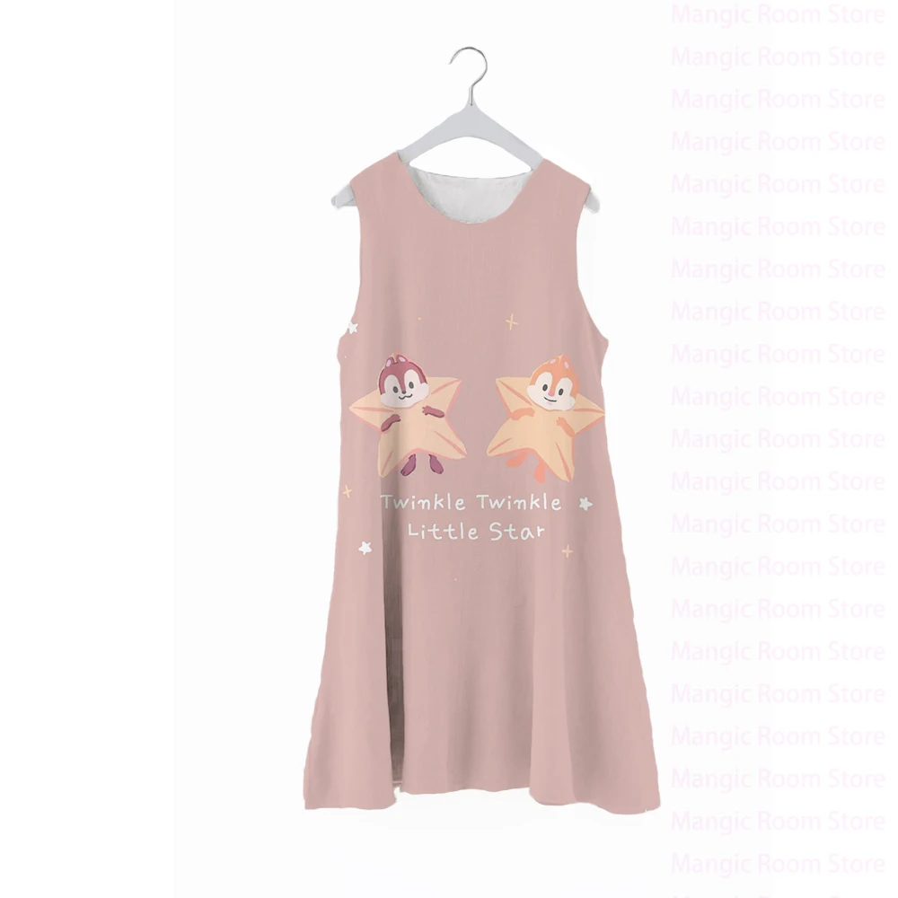 Disney Chichititi Cartoon Round Neck Dress Printed Kids Girls Summer Casual Sleeveless Dress Cute Mini Pajama Dress
Disney Chichititi Cartoon Round Neck Dress Printed Kids Girls Summer Casual Sleeveless Dress Cute Mini Pajama Dress